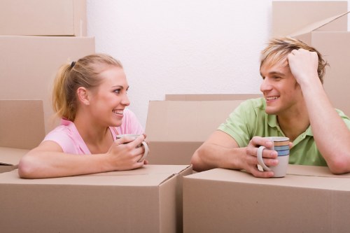 Removal van and moving boxes for an Eastcote home move