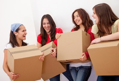 Furniture and boxes prepared for a home move in Eastcote