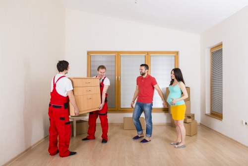 Careful furniture handling during a house move in Eastcote