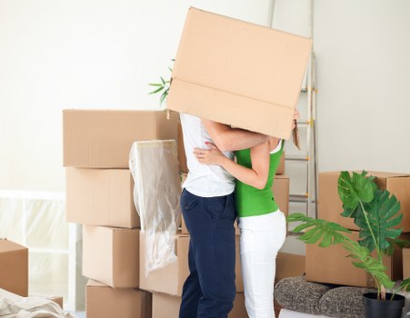 Packing and loading preparations for a moving truck in Eastcote