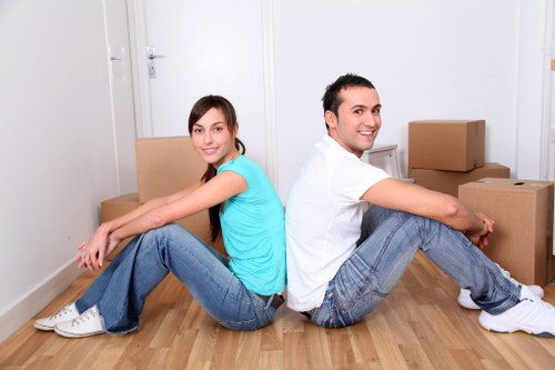Eastcote moving van helping with a flat move and careful item handling