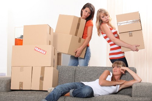 Loading furniture into a removal van in Eastcote